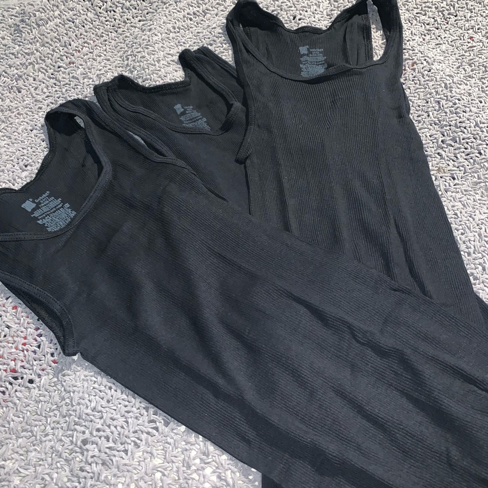 NEW! Black Hanes Tank Tops BUNDLE